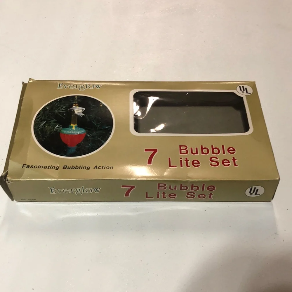 Everglow Vintage 7 Bubble Lite Set Christmas Decor